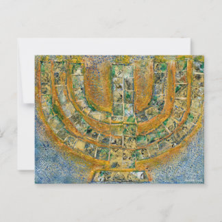 Bright Menorah Postkarte