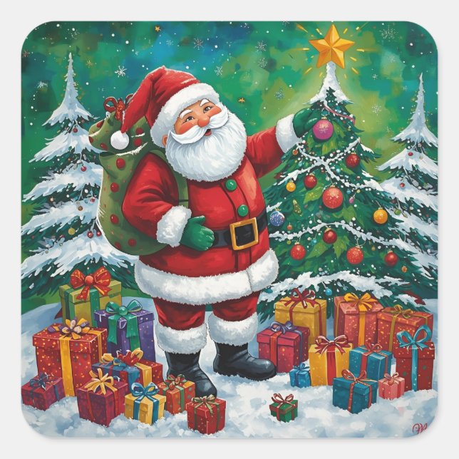 Bright & Merry Santa Sticker Charm (Vorderseite)