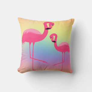 BRIGHT Miami PINK FLAMINGO PASTEL Kissen