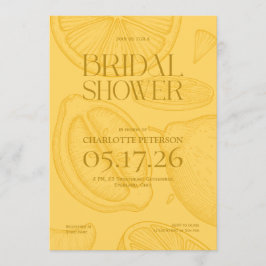 Bright Minimalist Citrus Bridal Shower invite Einladung