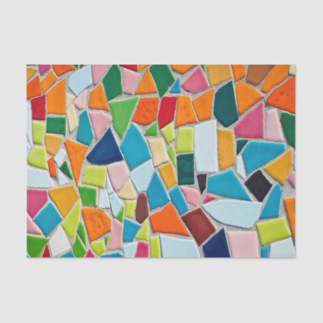 Bright Mosaic Tiles Seidenpapier (Vorderseite)