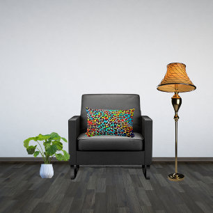 Bright Multicolor Mosaic Lendenkissen