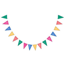 Bright Multicolor Wimpelkette