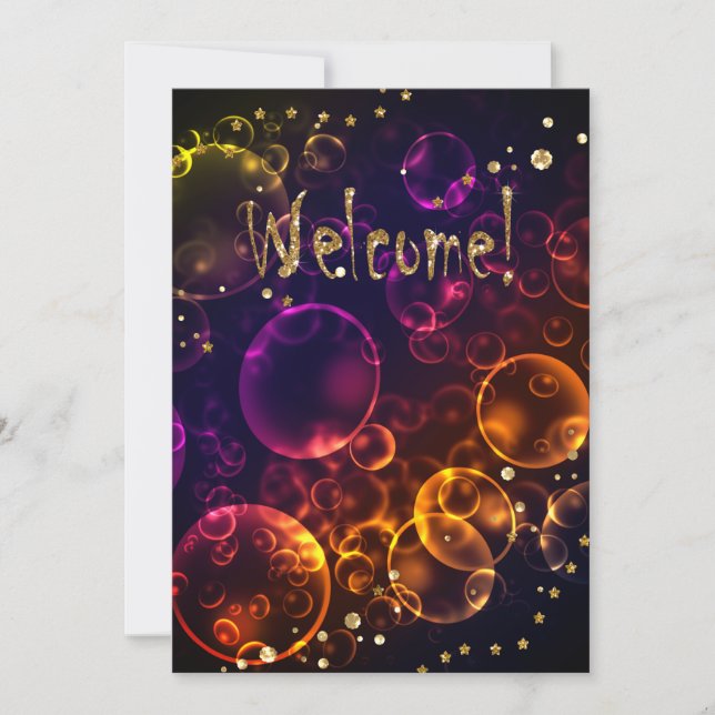 Bright mythische Linsen Bukeffekt Bläschen Farbton Einladung (Vorderseite)