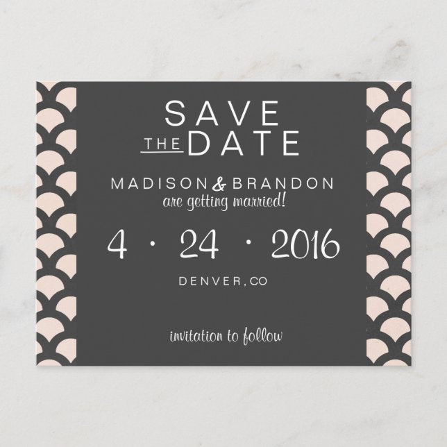 Bright N Beautiful Save the Date Ankündigungspostkarte (Vorderseite)