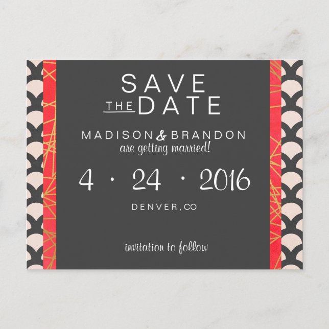 Bright N Beautiful Save the Date Ankündigungspostkarte (Vorderseite)