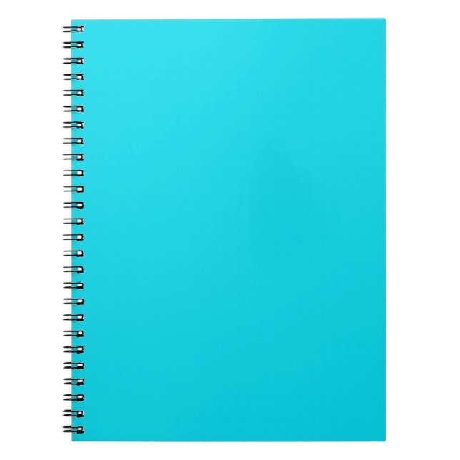 Bright Neon Aquamarin Blue Notebook Notizblock (Vorderseite)