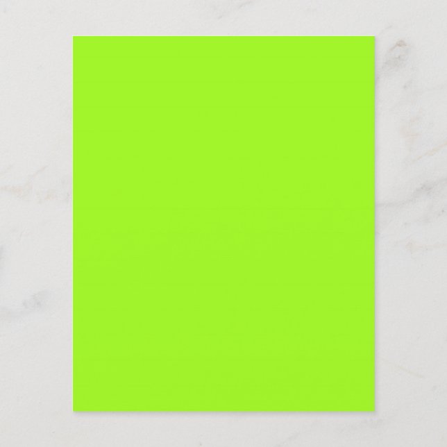 Bright Neon Chartreuse Green Flyer (Hinten)