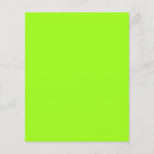 Bright Neon Chartreuse Green Flyer