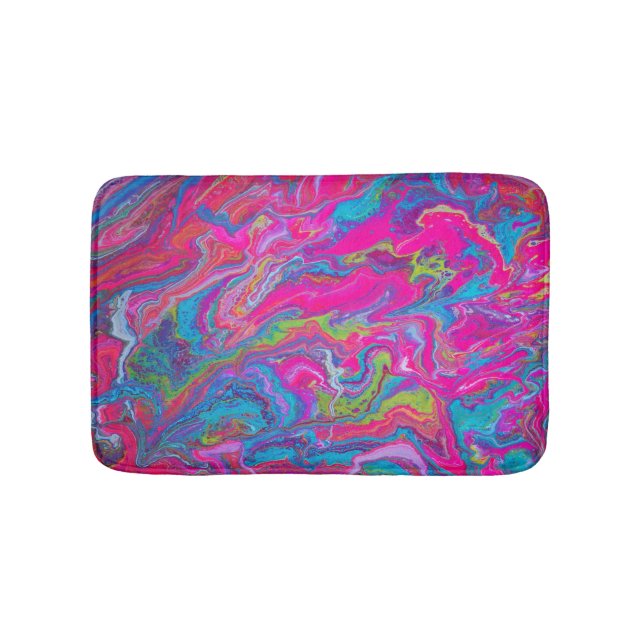 Bright Neon Pink Bath Mat Badematte (Vorderseite)