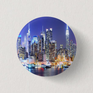 Bright New York Button