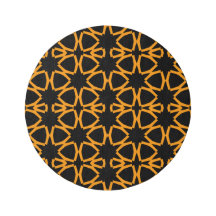 Bright Orange Black Geometric