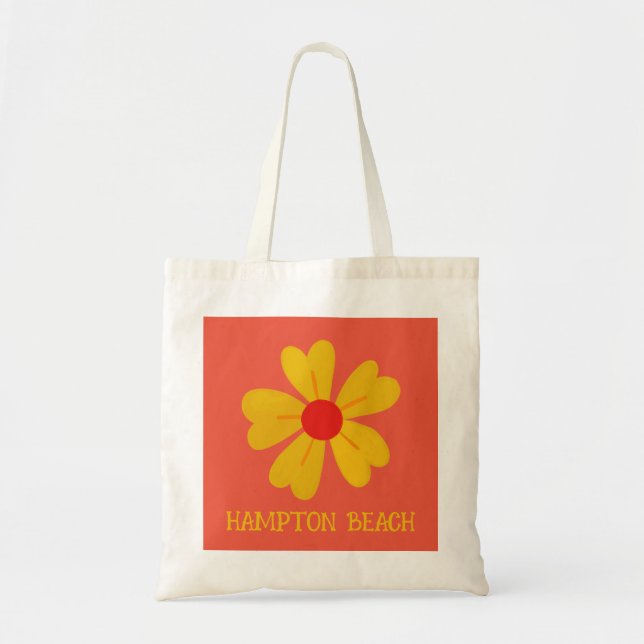 Bright Orange Blossom Beach Bag Tragetasche (Vorne)