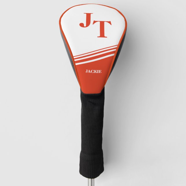 Bright Orange Custom Golf Headcover (Vorderseite)