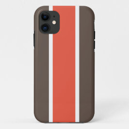 Bright Orange Dark Brown White Racing Streifen Case-Mate iPhone Hülle