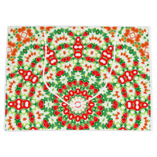 Bright Orange Green modische Bandana Shawl Große Geschenktüte
