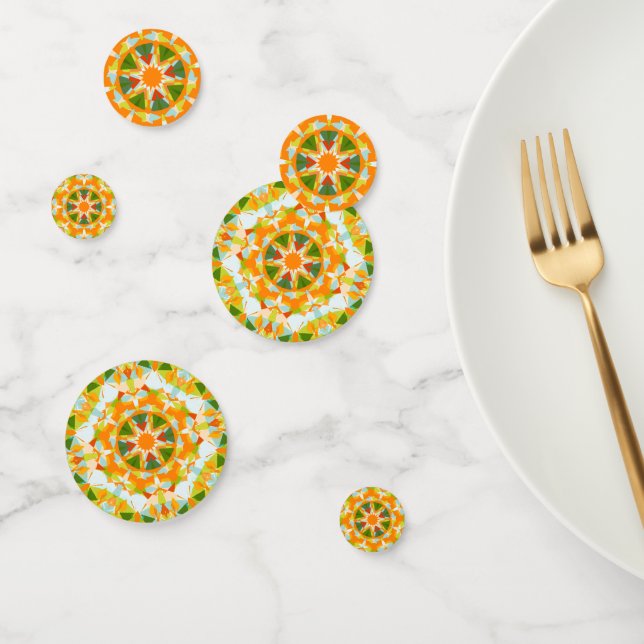 Bright Orange Green Star Baby Girl's Boy's Shower Konfetti (Gruppe)