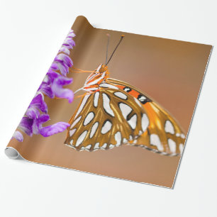 Bright Orange Gulf Fritillary Butterfly Geschenkpapier