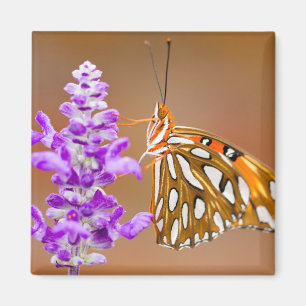 Bright Orange Gulf Fritillary Butterfly Magnet