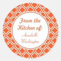 Bright Orange Kitchen Stickers