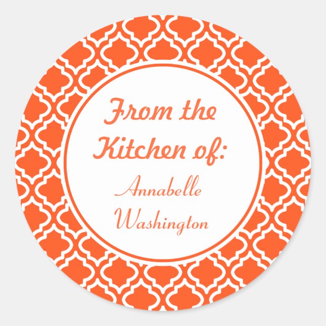 Bright Orange Kitchen Stickers (Vorderseite)