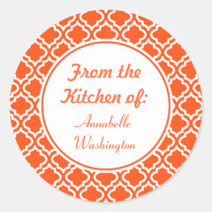 Bright Orange Kitchen Stickers