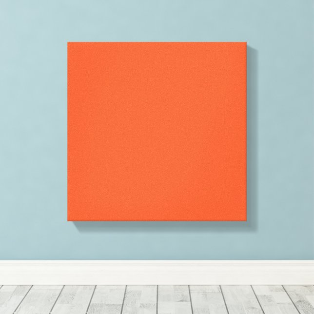 Bright Orange Minimalist Solid Background Leinwanddruck (Insitu (Holzboden))