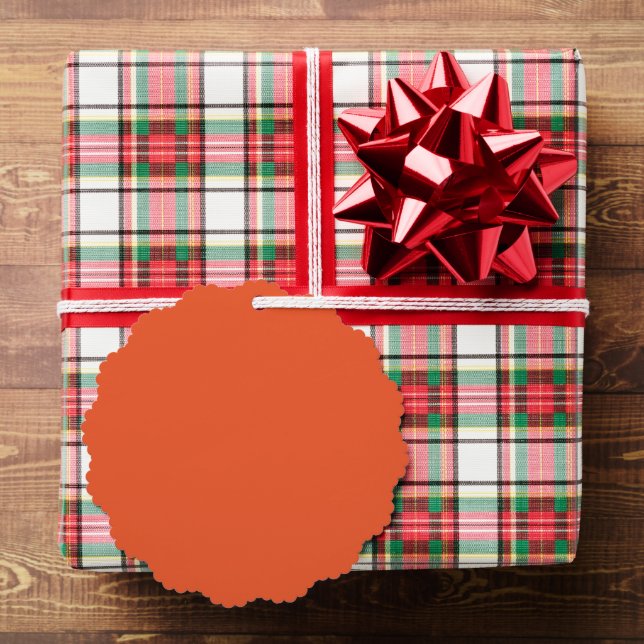 Bright Orange Minimalist Solid Background Ornament Karte (Insitu (Geschenk))