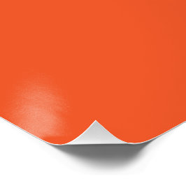 Bright Orange Minimalist Solid Background Poster