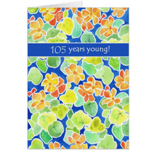 Bright Orange Nasturtiums Floral 105. Geburtstag