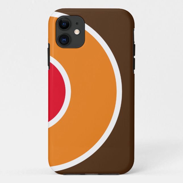 Bright Orange Red White Brown Centric Art Muster Case-Mate iPhone Hülle (Rückseite)