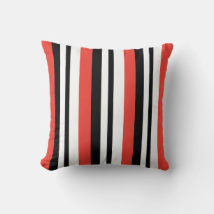 Bright Orange Streifen Reversible Pillow Kissen