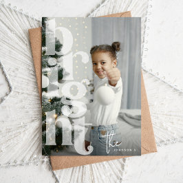 BRIGHT Overlay Typography' Photo Christmas Feiertagskarte