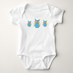 Bright Owls Baby Strampler
