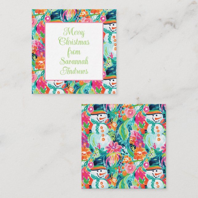 Bright Palm Beach Weihnachtsschmuck - Umschließung Mitteilungskarte (Vorne/Hinten)