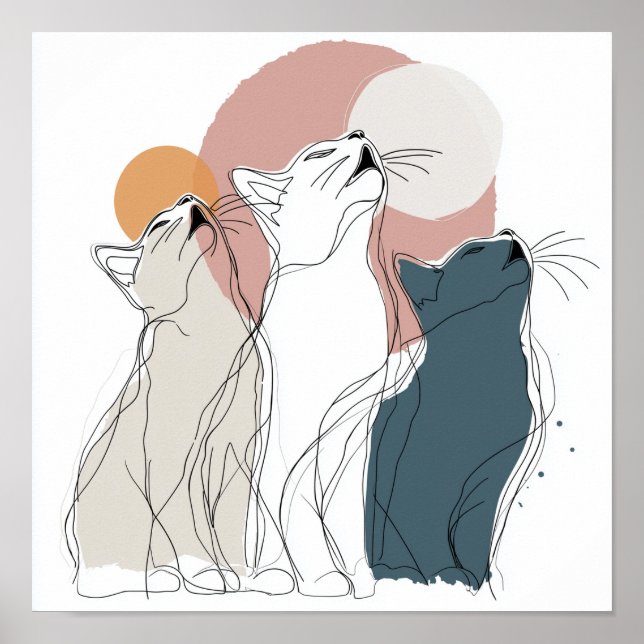 Bright Pastel Flower Semi-Gloss Poster (Vorne)