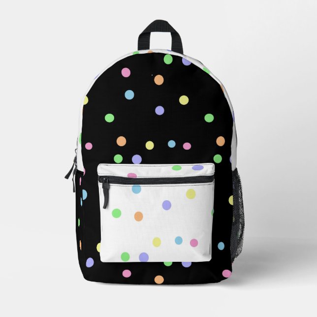 Bright Pastel Polka Dots Rucksack (Vorderseite)
