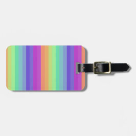 Bright Pastel Rainbow Strip Gepäckmarke Gepäckanhänger