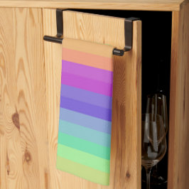 Bright Pastel Rainbow Stripe Küchenhandtücher Geschirrtuch