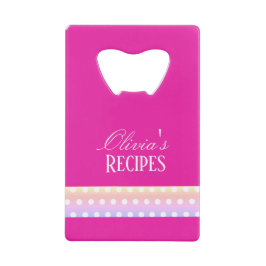 Bright Pink and Pola Dots Geldbeutel Flaschenöffner