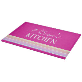 Bright Pink and Pola Dots Schneidebrett