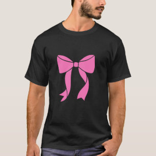 Bright Pink Bow Grafik Coquette Bow Coque T-Shirt