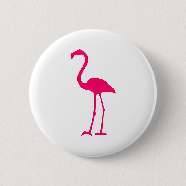 Bright Pink Flamingo Button (Vorderseite)