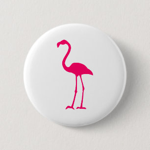 Bright Pink Flamingo Button