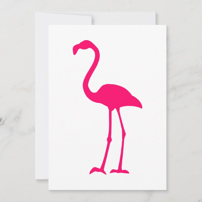 Bright Pink Flamingo Einladung (Vorderseite)