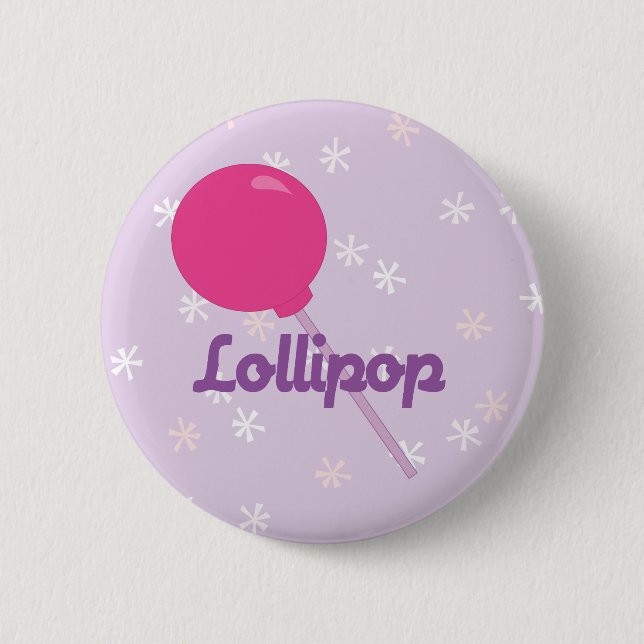 Bright Pink Lollipop Button (Vorderseite)