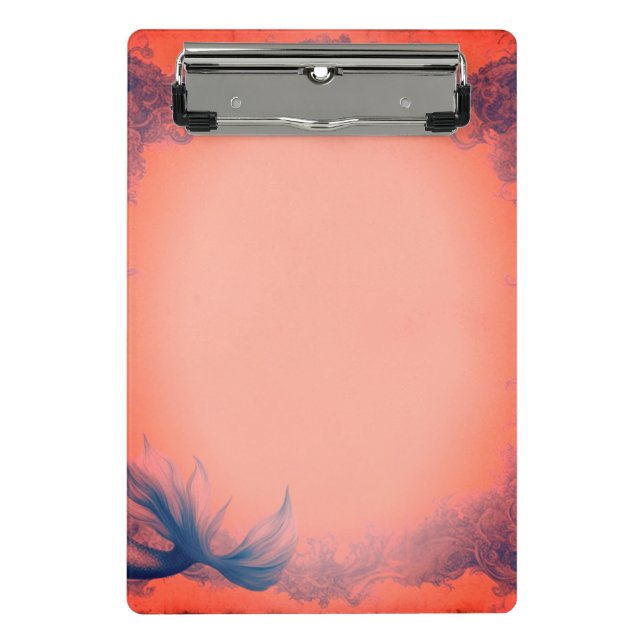 Bright Pink Mermaid Mini Klemmbrett (Vorderseite)