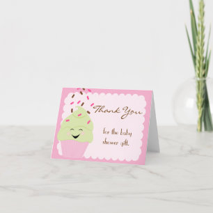 Bright Pink Sprinkles Thank You Card Dankeskarte