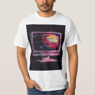 Bright pixeliger Computermonitor T-Shirt