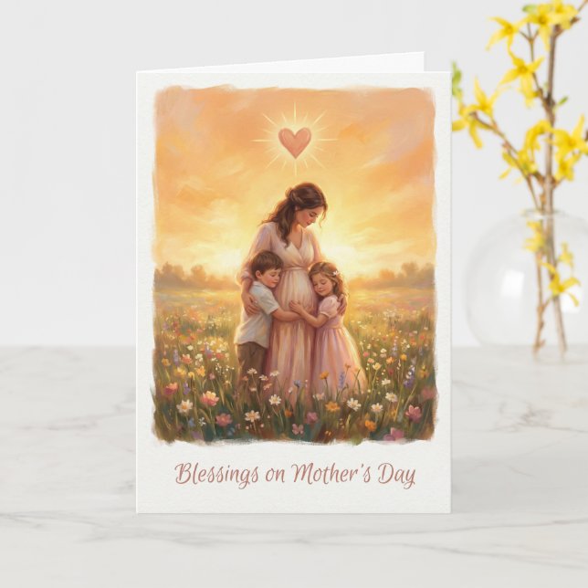 Bright Polestar Mother's Day Card Karte (Gelbe Blume)